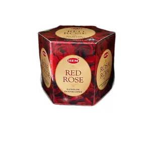 Red Rose Backflow Incense Cones Box