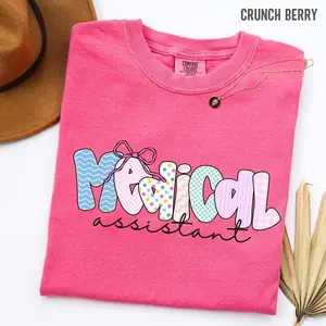 Comfort Colors Medical Assistant Shirt, CMA Shirt, MA Shirt, Healthcare Worker Shirt, Certified Medical Assistant,Gift For Medical Assistant Top Womenswear Medium Casual