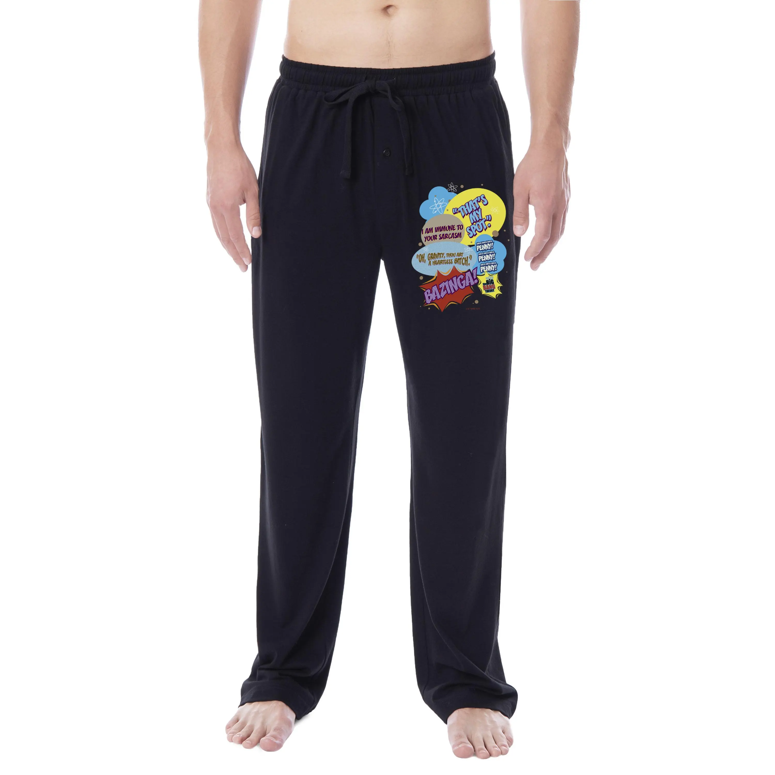 The Big Bang Theory Mens' Bazinga! Comic Sayings Sleep Pajama Pants
