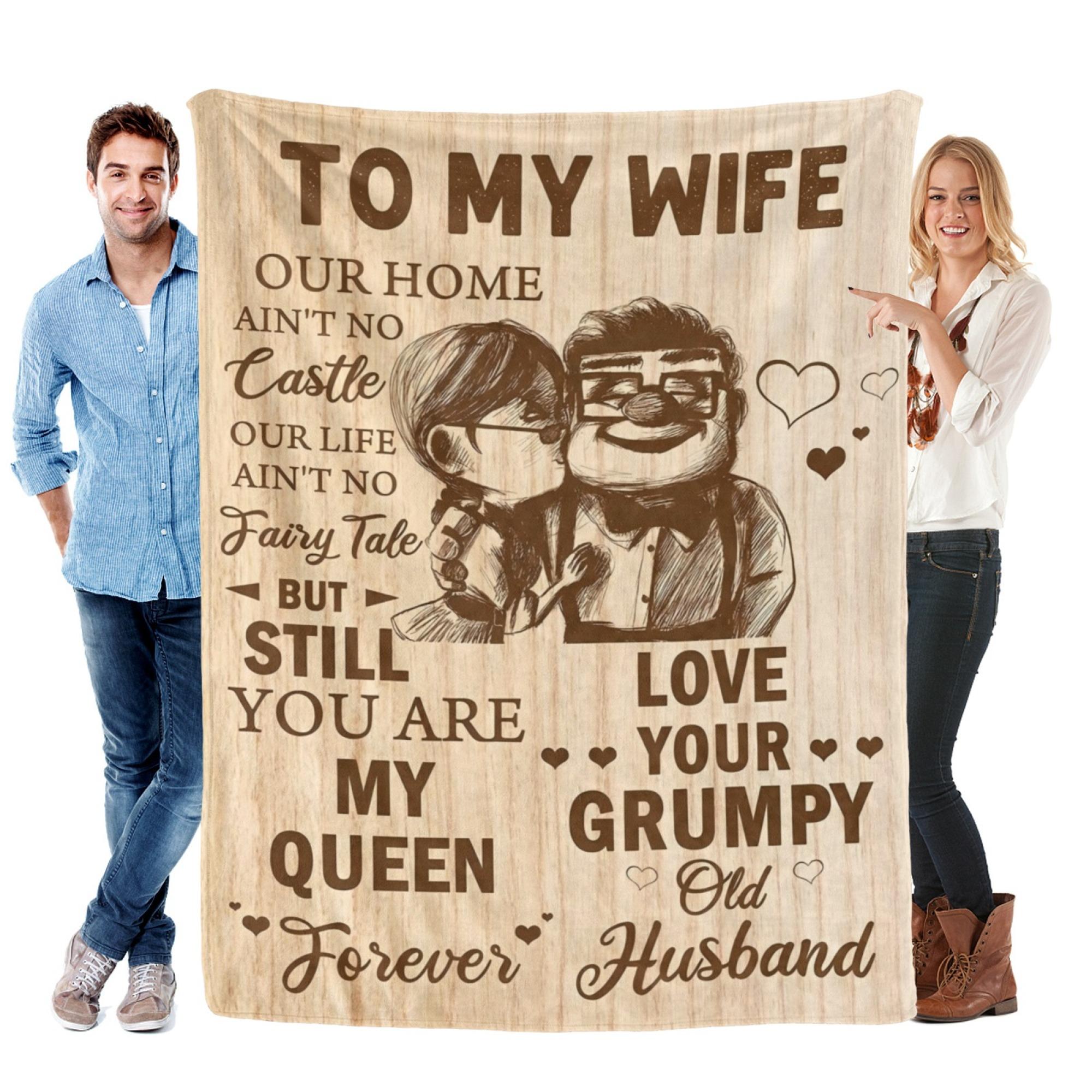 Romantic Blanket for Wife – Perfect Wedding Anniversary, Birthday, Valentine's, Mother's Day Gift – Thoughtful Healing Gift for Her