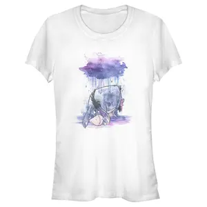 Junior's Winnie the Pooh Rainy Watercolor Eeyore T-Shirt