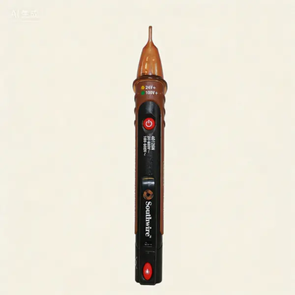 Southwire Non-Contact Voltage Detector Pen, 24-600V AC Dual Range Detection Tool with LED Light, Audio/Visual Alerts, Flashlight, Reusable NCV Sensor for Live Wire Check, Power Testing in AC Circuits