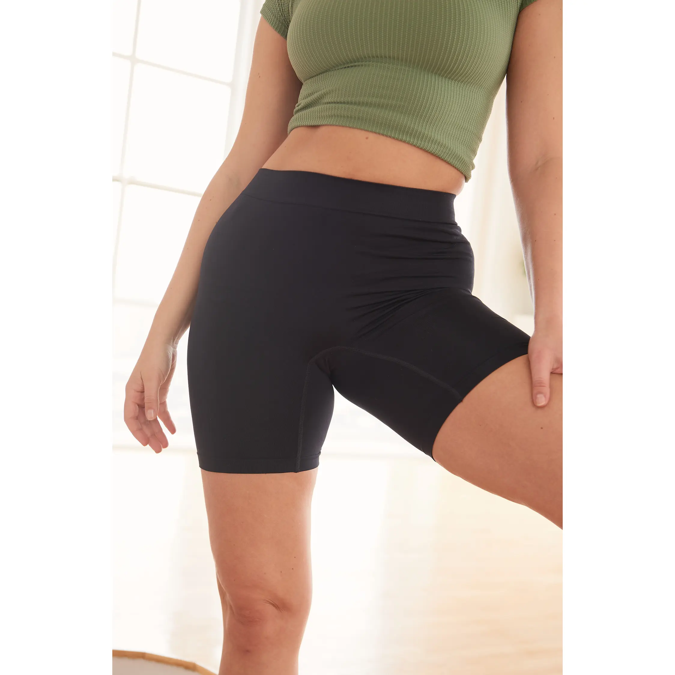 THIGH SOCIETY Women's Anti Chafing Shorts - The Original Opaque Biker-Style Fit in Stretchy Lycra for Lounge and Athleisure, Athleisure Shorts, Lycra Biker Shorts