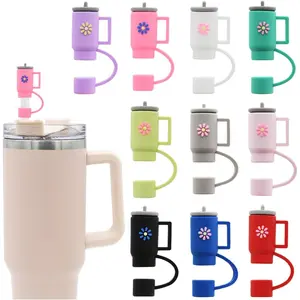 Cup  Straw Topper - Compatible with 30 & 40 Oz Tumbler, Straw Tip Covers (10Pcs)