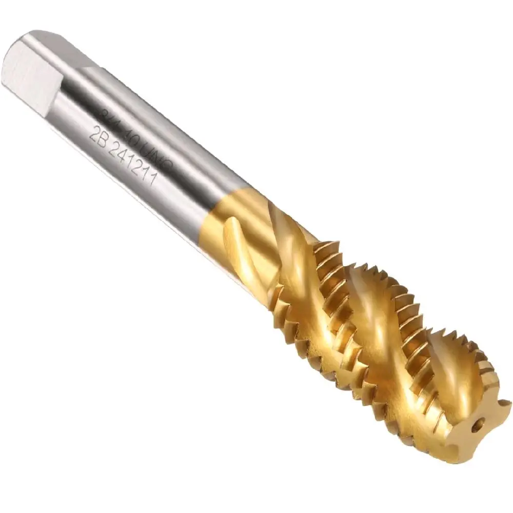 6 pack Spiral Flute Taps, 3/4-10 UNC 2B High Speed Steel (HSS) Titanium Coating