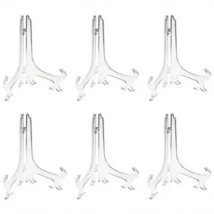 Clear Acrylic Easels Display Stands, 3 Counts/set Plate Stands for Display Photos Holder Picture Frames Or Other Items At Weddings, Birthdays, Home Decoration, Durable
