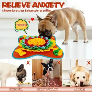 Hansen Pet The new smell pad dog consumes physical energy colored flower bones pet smell training blanket