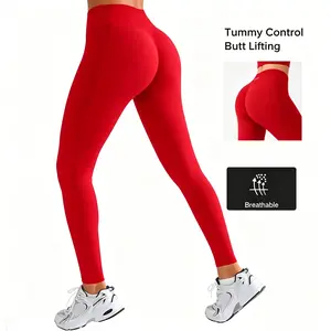BrxlGrit 2nd Gen Seamless Yoga Pants with Lycra Blend – Upgraded Peach Hip Lifting 3-Layer Waistband Enhanced Quick-Dry Tummy Control All-Season