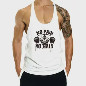 Men's Gym Stringer Tank Tops Bodybuilding Workout Muscle I-shaped Vest