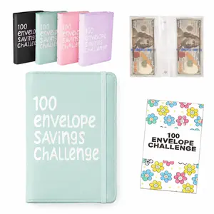 100 Envelope Saving Challenge Binder - Office Accounting Supply, Budget Planner, Money Organizer, Savings Tracker, Income & Expense Log for Personal Finance, Gift for Adults