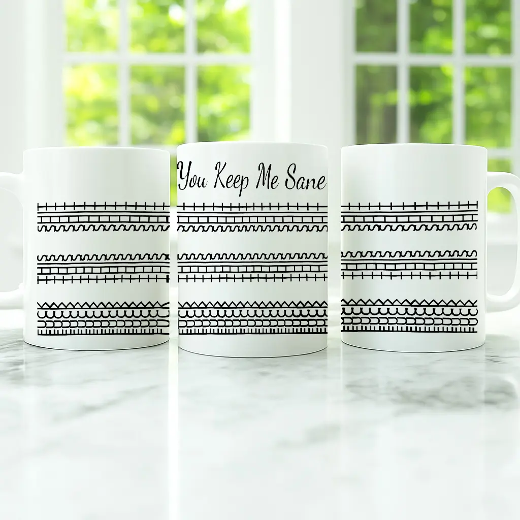 You Keep Me Sane F*ck This Shit Hidden Message Coffee Mug Unique Gift for Work Bestie - scs11632