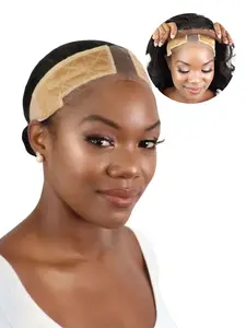 Lace Wig Band Women Adjustable: Wig Grip Band for Lace Front Wigs,Wig Gripper with Ear-Cutouts Natural Lace Edge - Adjustable Non-Slip Off Band with Velcro Comfortable Breathable No-Headache Comfortable and Secure Glueless Velvet Headband