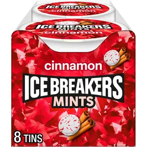 Ice Breakers Cinnamon Sugar Free Mints Tins, 1.5 oz (8 Count)