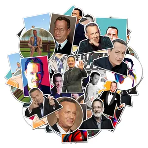 Tom Hanks 20 pcs Sticker Pack, Tom Hanks Waterproof Vinyl Sticker, Tom Hanks Sticker for Laptop PC Water Bottle, Movie Stickers