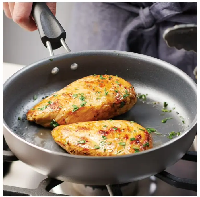 Tramontina 9-Piece Ceramic Cookware Set, Champagne