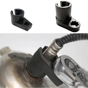 Offset Oxygen Sensor Socket, 3/8-Inch Drive, 7/8-Inch (22mm), Wire Gate Accesses Sensor from Side, Preventing Damage to Wires, Universal for Most Cars-MM1