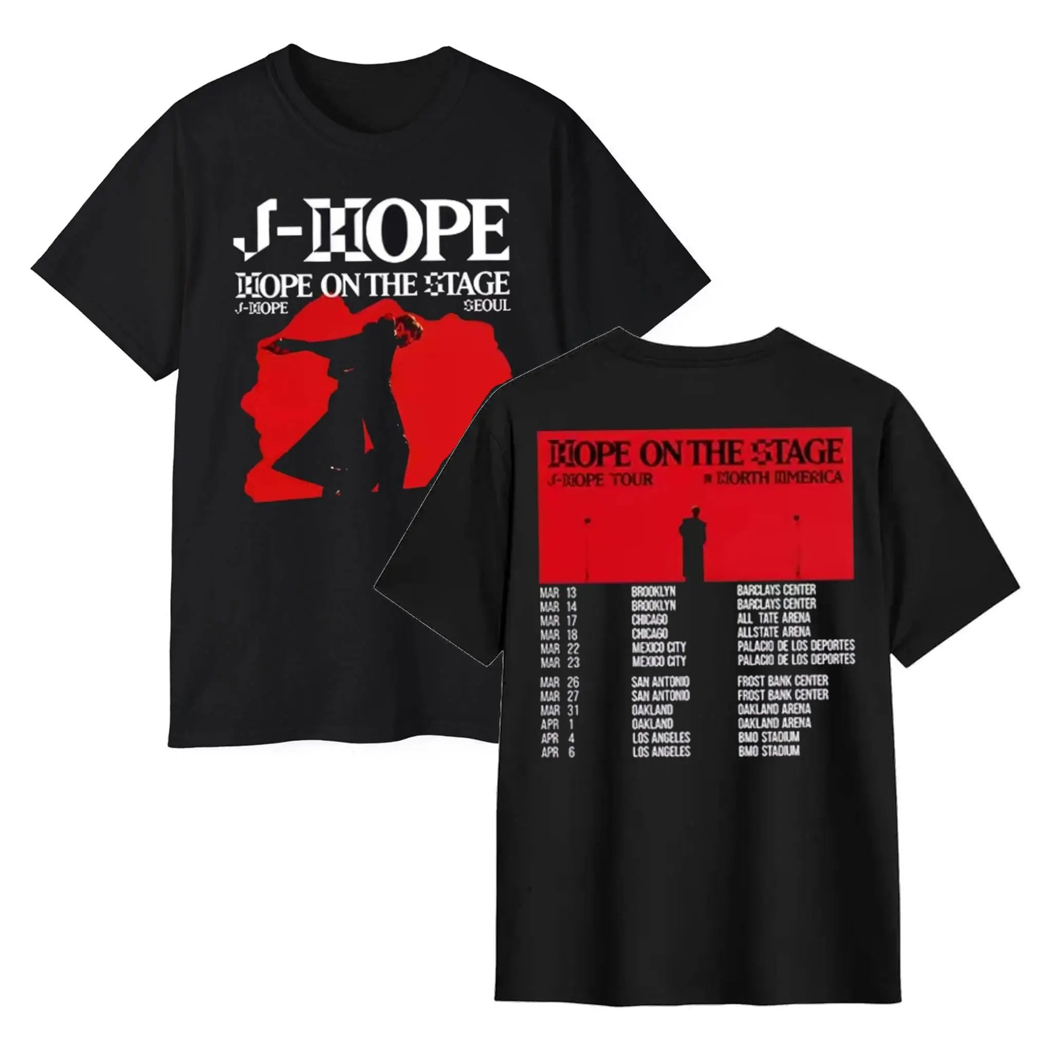 J-Hope Hope On The Stage North America Tour Double-Sided T-Shirt – Classic ARMY Graphic Tee