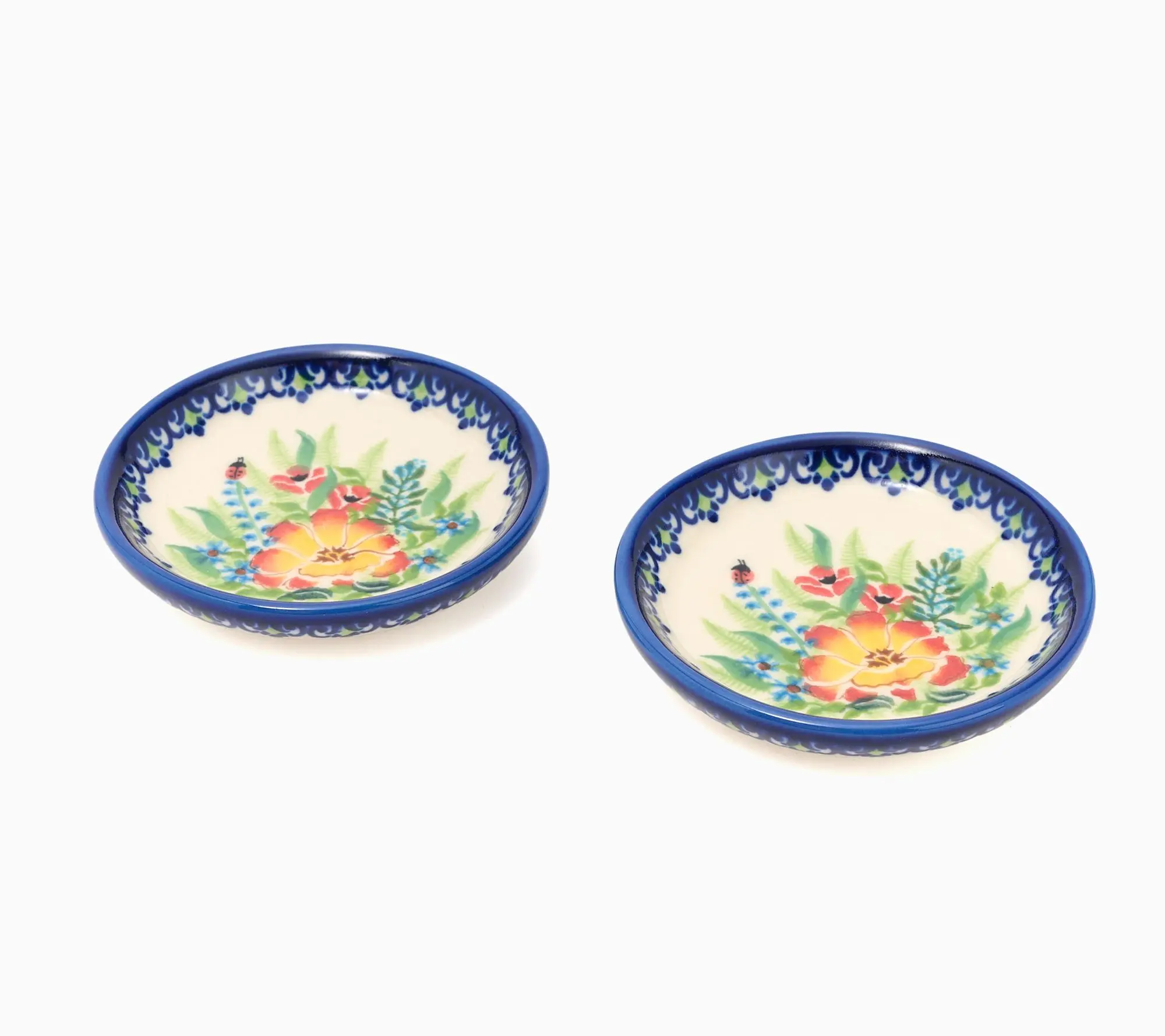 Lidia's Polish Pottery Set of 2 Coasters