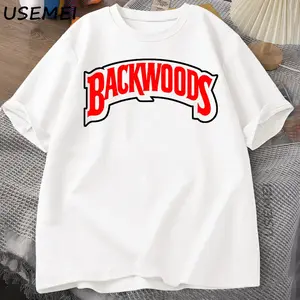 BACKWOODS T Shirts Men Women Retro Short Sleeve Cotton T-Shirt Fashion Street Hip Hop Rock Streetwear Men Swag Tshirt Clothing