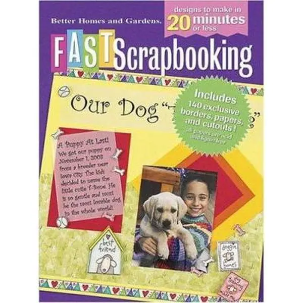 Used Better Homes and Gardens Fast Scrapbooking Softcover Book - English, Art & Design Guide with 75 Projects, Easy-to-Follow Instructions, Acid-Free Materials, 75 Projects With Easy-To-Follow Instructions