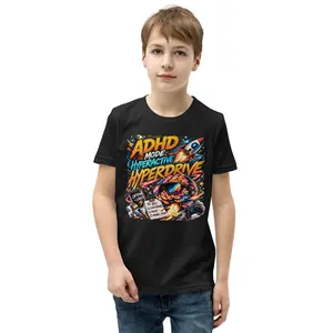 Youth "ADHD Mode:Hyperactive Hyperdrive" Short Sleeve T-Shirt
