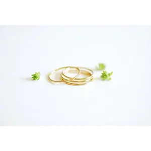 14k Gold Thin Ring. Minimalist, Stackable SIZE: 5-10