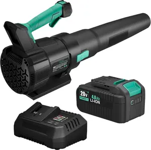 Leaf Blower Cordless 20V 650CFM 200MPH Electric Leaf Blowers with 2-Speed, 4.0Ah Battery & Charger, Lightweight, Powerful Blowers for Lawn Care, Patio, Dust, Blowing Leaves