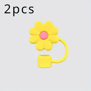 2pcs Small cup straw cap, easy to clean reusable dust proof straw cap, compatible with simple modern cups and cups with lid and straw Ice Bullies cup straw cap dust and keep clean, Drinkware Lid