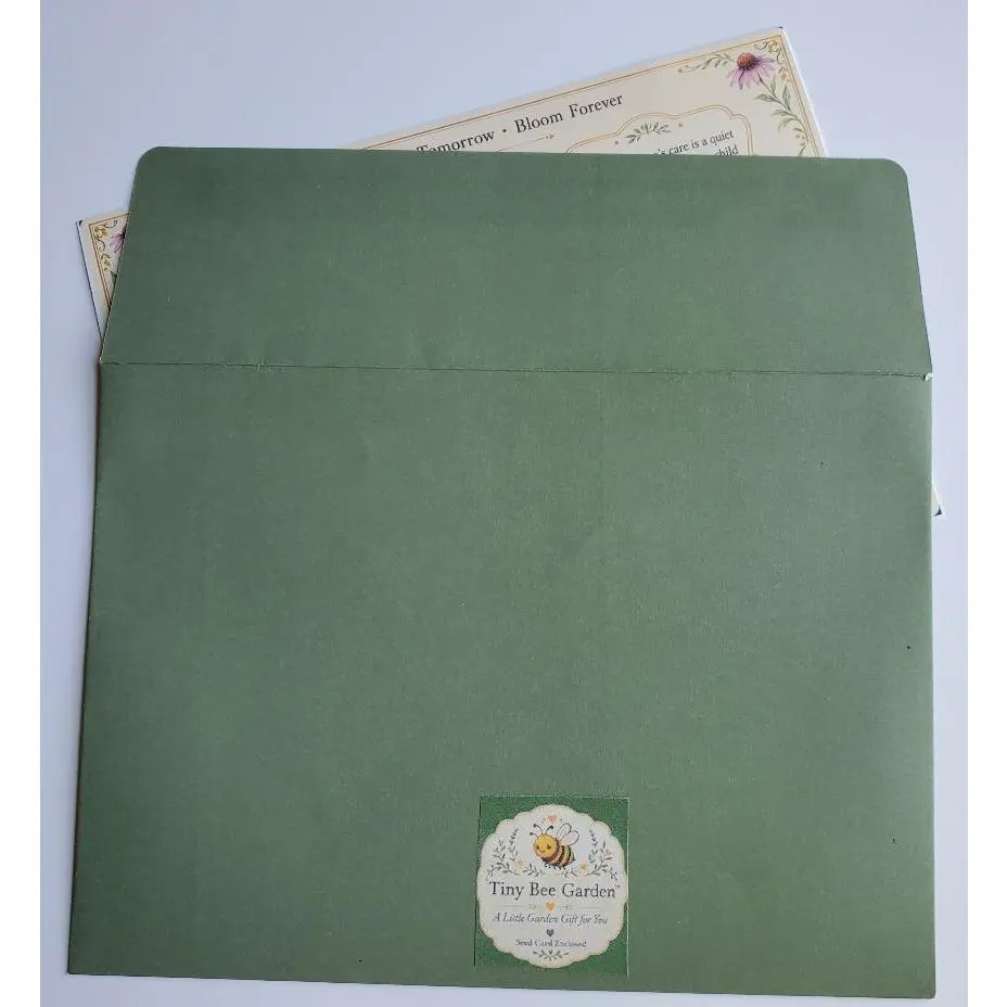 Tiny Bee Garden Collectible Card for School Nurse with Envelope and Token Safely Packed in Bubbled Package Personalization Available