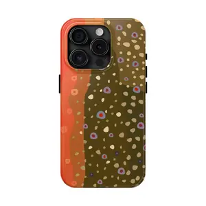 Brook Trout Skin Tough iPhone Case  Trout Pattern Fly Fishing Phone Case