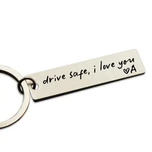 Beautiful accessory pleasing keychain Driving Safe Keychain Gift, Engraved 'I Love You' Stainless Steel Keyring for Husband, Boyfriend, Brother, or New Driver - Personalized