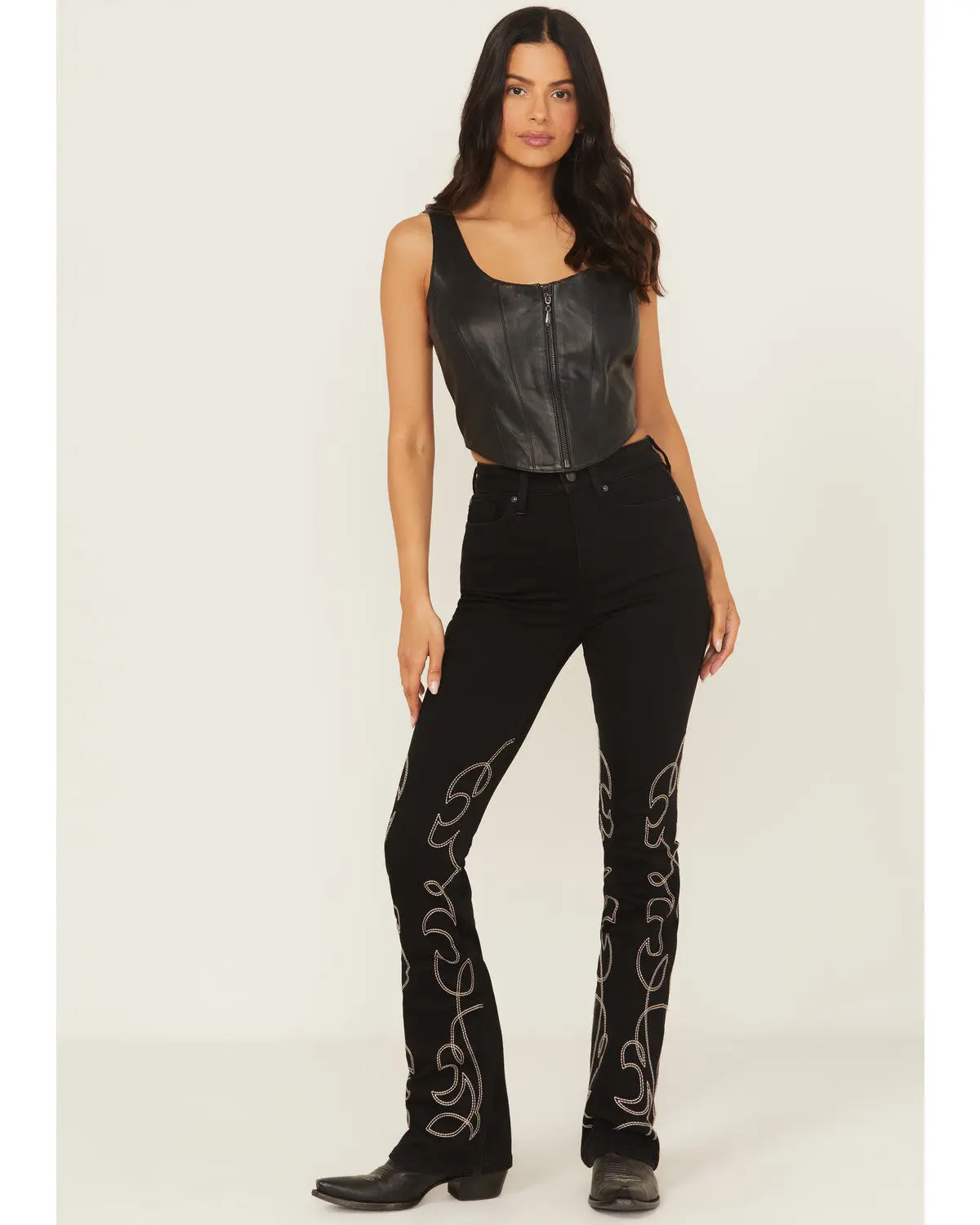 Legend High Rise Boot Stitch Bootcut Super Stretch Denim Jeans