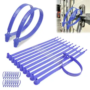 1000 Pcs Laser-Printed Self-Locking Single-Use Tamper-Proof Plastic Truck Trailer Door Seals, Numbered Disposable Security Tags for Containers, Trailers