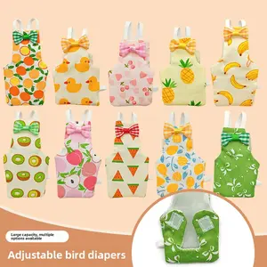 Parrot bird clothes with poop bag for cockatiels, budgies, sun conures, parrots, and other small birds, suitable for flight, with diaper strap