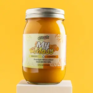 My Moss Sea Moss Gel – Ginger and Turmeric | Wildcrafted Superfood, 100% Organic, Raw Seamoss gel, Vegan, Mineral-Rich, Vitamin-Rich, No Preservatives,