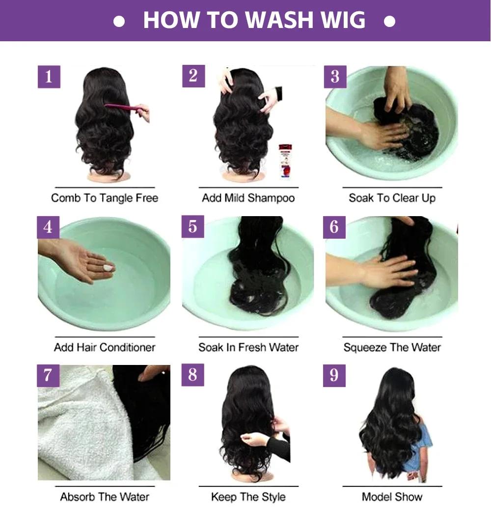 Straight Human Hair Wig 13x4 HD Transparent Lace Front Wigs Human Hair Glueless Human Hair Wigs for Women Brazilian Virgin Lace Frontal Wig 180% Density Pre Plucked Hairline with Baby Hair Black Color