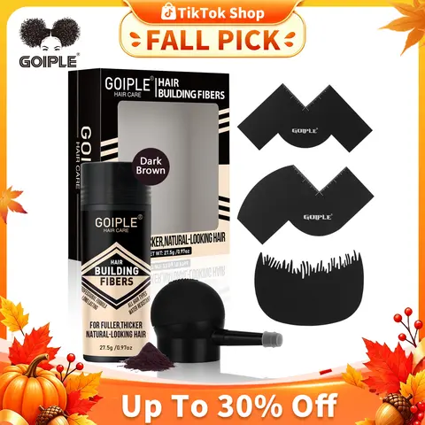 Goiple Hair Care Natural Hair Building Fibers (Dark Brown) – Temporary Bald Spots Coverage, Volume-Boosting Powder, Professional Styling for Everyday Haircare, Deals for You Days Offer for Adults