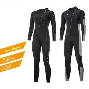 New 3mm diving suit men's one-piece warm surfing diving suit women's long-sleeved cold-proof snorkeling pants