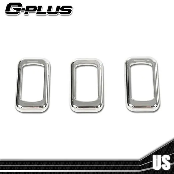 Chrome Metal 3-Piece Snap-Mount Rocker Switch Trim Bezel, Vehicle Accessories for Peterbilt, Kenworth Trucks
