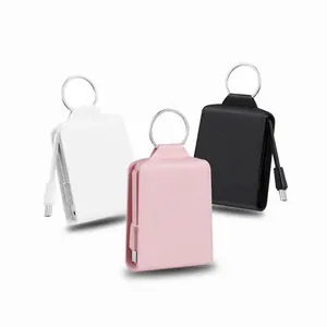 Mini Power Bank, Portable USB Charger, Mobile Power Bank with Keychain, Emergency Charger for Phone & Earphone, Power Bank Battery