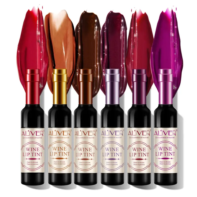 ALIVER 6-Color Long Lasting Matte Velvet Lip Set for Adults - Waterproof, Transfer-Proof, Custom Tint, Colorful Packaging, Anti-Fade Makeup Products (24-Month Shelf Life)