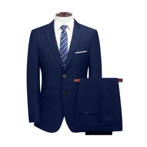 Wool Blend Men's Suit Jacket & Pants Set - Warm Winter Formal Wear for Office & Events