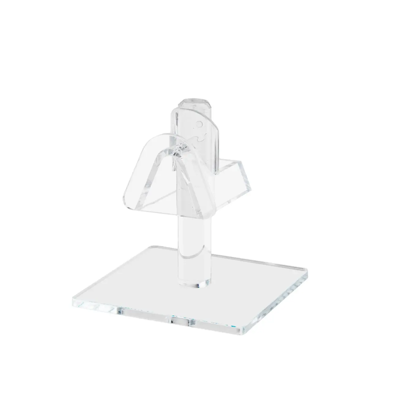 Eyewear Holder Countertop Display Stand Holds 1 Pair of Sunglasses or Eyeglasses Clear Acrylic with Square Base for Retail Pharmacies Optical and Department Stores by 321 Plastics