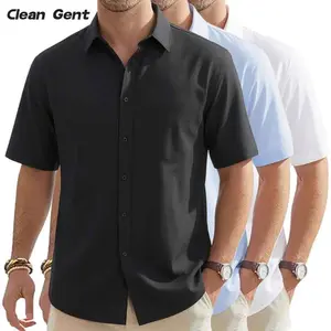Gent3/2/1 Men’s Summer Short-Sleeve Shirt Set — Clean design, minimalist button closure, comfortable and breathable—no sweaty discomfort. Perfect for work or casual wear.