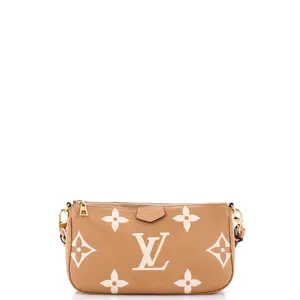 Pre-owned Louis Vuitton material Messenger Bags Multi Pochette Accessoires Bicolor Monogram Empreinte Giant by Rebag