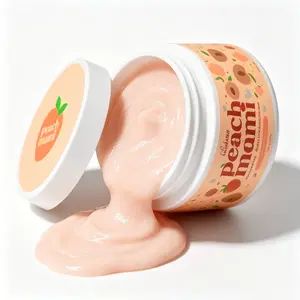 Peach Mami Hydrating Body Cream, Gentle Exfoliating Smoothing Body Lotion, Fresh Peach Scented Body Butter, Lightweight Fast Absorbing Non Greasy, Daily Skincare for Women, All Skin Types