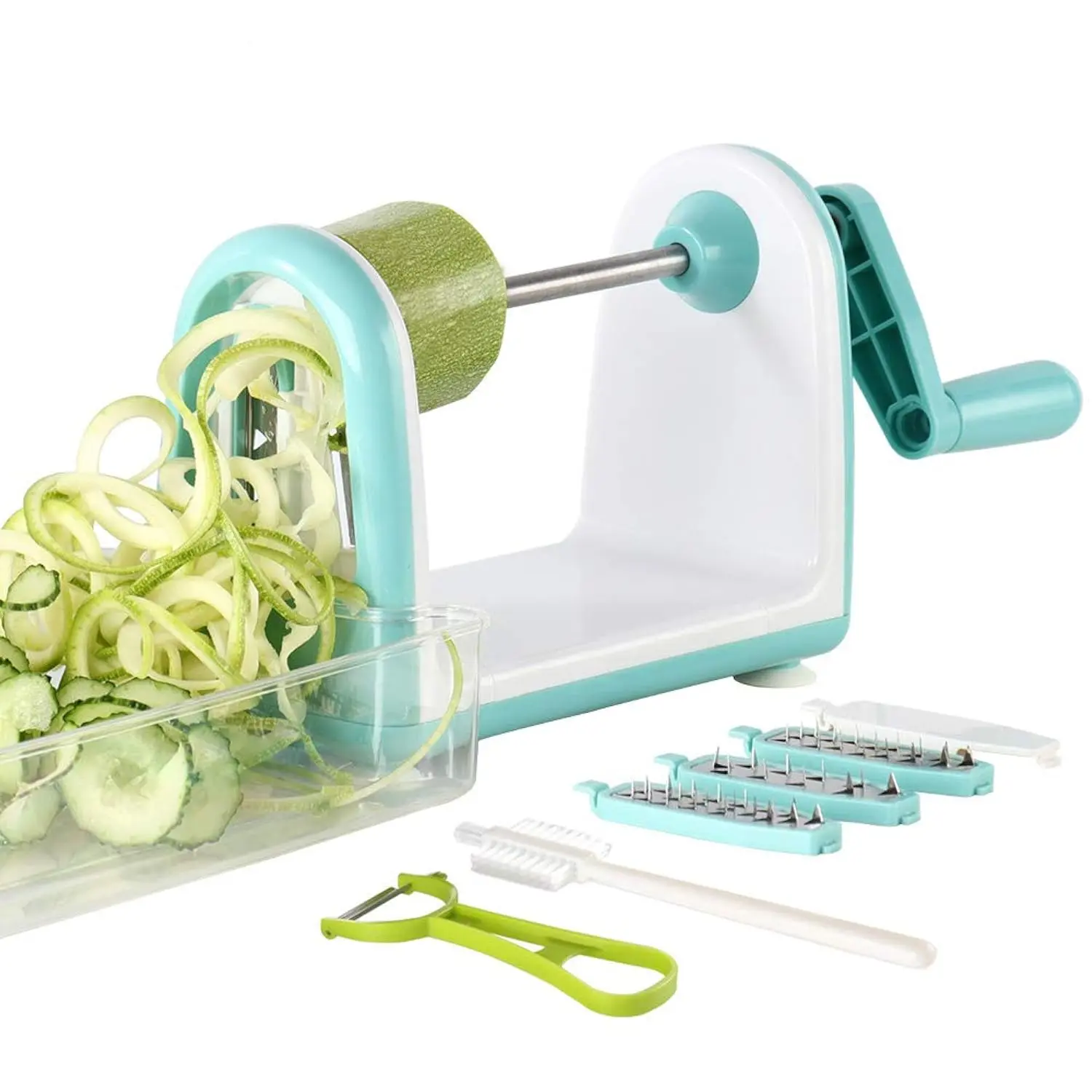 Noodle Maker Spaghetti Spiralizer - 5 Blades Vegetable Slicer For Veggie Noodles And Curly Chips