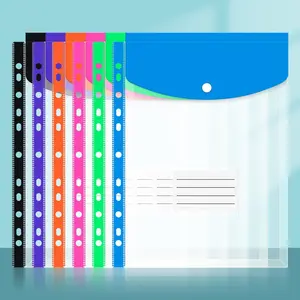 Abs Plastic Envelopes with Adhesive Snap Closure, 11-Hole Binder Expander, Fits 2-4 Ring Binders & A4 Folders, Durable File Folder, Expanding File
