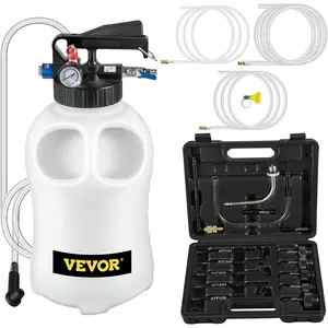 VEVOR Transmission Fluid Pump 2 Way ATF Refill System Dispenser, Oil and Liquid Extractor 10 Liter Large Capacity, Automatic Transmission Fluid Pump Tool Set with 14 Pieces ATF Filler Adapters