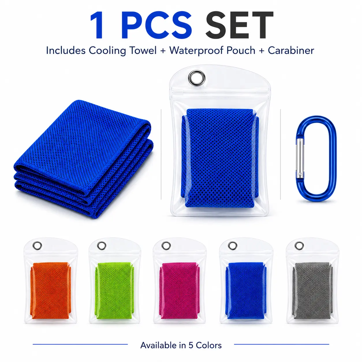 Unisex Instant Evaporative Ice Cooling Sports Towel - Snap-to-Chill, Quick-Dry, Super Absorbent Material, Sweat-Wicking, Washable, UPF UV Protection, Lightweight Portable Heat Relief | FitTok Trending Product for Gym, Camping Use
